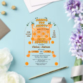 Invitations En Acrylique Citrus moderne Luxe Orange Vous Prêt Baby shower (Insitu (Mariage))