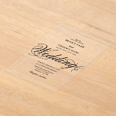Invitations En Acrylique Clair acrylique Elegant Classé Mariage de luxe (Poser)