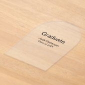 Invitations En Acrylique classe moderne diplômé minimal simple ajouter nom (Poser)