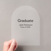 Invitations En Acrylique classe moderne diplômé minimal simple ajouter nom (In situ (ordinateur de poche))