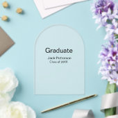 Invitations En Acrylique classe moderne diplômé minimal simple ajouter nom (Insitu (Mariage))