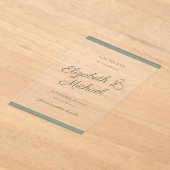 Invitations En Acrylique Classic Border Save the Date Flat Card (Poser)