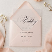 Invitations En Acrylique Classic Calligraphy Elegant Wedding