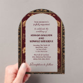 Invitations En Acrylique Classic Christmas Chinoiserie Traditional Wedding (In situ (ordinateur de poche))