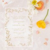 Invitations En Acrylique Classic Elegant Formal Gold Mariage