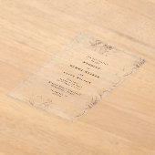 Invitations En Acrylique Classic Elegant Mariage Botanique Or (Poser)