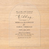 Invitations En Acrylique Classic et Chic Arch Mariage (Recto)