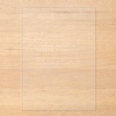 Invitations En Acrylique Classic Formal Wedding Acrylic (Recto)