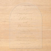 Invitations En Acrylique Classic Neutral Monogram Elegant Wedding (Recto)