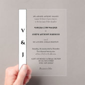 Invitations En Acrylique Classic White Black Modern Wedding (In situ (ordinateur de poche))