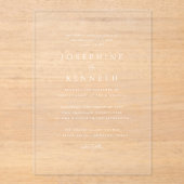 Invitations En Acrylique Classique Élégante Bible Verse Mariage chrétien (Recto)