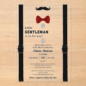 Invitations En Acrylique Classique moderne petit Baby shower mignon (Recto)