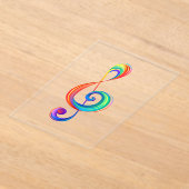 Invitations En Acrylique Clé arc-en-ciel (Poser)