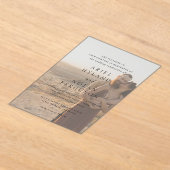 Invitations En Acrylique Clean Photo Mariage moderne (Poser)