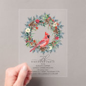Invitations En Acrylique CLEAR ACRYLIC 30th Birthday Party Cardinal (In situ (ordinateur de poche))
