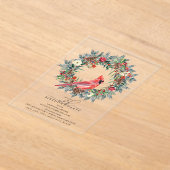 Invitations En Acrylique CLEAR ACRYLIC 60th Birthday Party Cardinal (Poser)