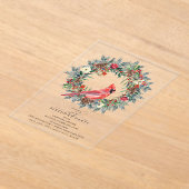 Invitations En Acrylique CLEAR ACRYLIC 70th Birthday Party Cardinal (Poser)