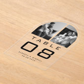 Invitations En Acrylique Clear Acrylic Arch Photo Wedding Table Number (Poser)