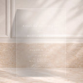 Invitations En Acrylique Clear Acrylic Wedding Invitation, Modern Minimal 