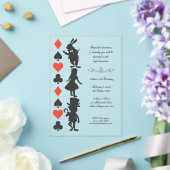 Invitations En Acrylique CLEAR Alice in Wonderland Cards Tea Party Birthday (Insitu (Mariage))
