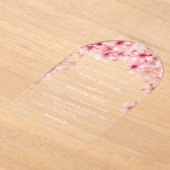 Invitations En Acrylique Clear Cherry Blossom Wedding (Poser)