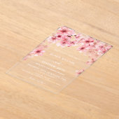Invitations En Acrylique Clear Cherry Blossom Wedding (Poser)