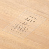 Invitations En Acrylique Clementine Elegant Modern Wedding Enregistrer la d (Poser)