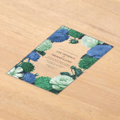 Invitations En Acrylique Cloud Mint, Alpine Blue & Evergreen Mist Wedding (Poser)
