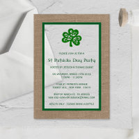 Clover vert & Burlap St. Patrick's Day