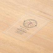 Invitations En Acrylique Club de golf social de plage pour enterrement de v (Poser)