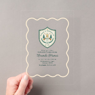 Invitations En Acrylique Club Social Pines & Prosecco Enterrement de Vie de