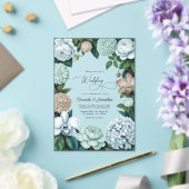 Invitations En Acrylique Coastal Fog/Seafoam Tint & Driftwood Beige Wedding (Insitu (Mariage))