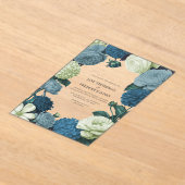 Invitations En Acrylique Coastal Juniper, Tidal Foam & Deep Reef Blue (Poser)