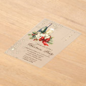 Invitations En Acrylique Cocktail Holly Berry Red Bow Company Noël (Poser)