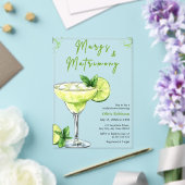 Invitations En Acrylique Cocktail Margs & Matrimony Bridal Shower (Insitu (Mariage))