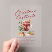 Invitations En Acrylique Cocktails de Noël festifs Fête Fête (In situ (ordinateur de poche))
