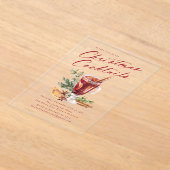 Invitations En Acrylique Cocktails de Noël festifs Fête Fête (Poser)