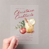 Invitations En Acrylique Cocktails de Noël festifs Fête Fête (In situ (ordinateur de poche))