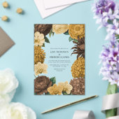 Invitations En Acrylique Cocoa Brown, Golden Caramel & Soft Butter Wedding (Insitu (Mariage))