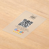 Invitations En Acrylique Code QR de l'avis de Google sur l'entreprise  (Poser)