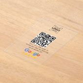 Invitations En Acrylique Code QR de révision Google Review Business  (Poser)