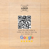 Invitations En Acrylique Code QR de révision Google Review Business  (Recto)