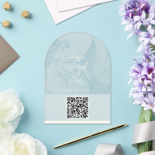 Invitations En Acrylique Code QR d'invitation de mariage (Insitu (Mariage))
