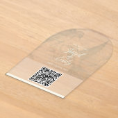 Invitations En Acrylique Code QR d'invitation de mariage, design colibri do (Poser)