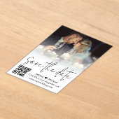Invitations En Acrylique code qr élégant script tendance photo enregistrer  (Poser)
