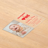 Invitations En Acrylique Coeur 1er anniversaire (Poser)