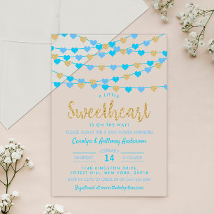 Invitations En Acrylique Cœurs Amour Suspendus Baby Shower Petit Douceur