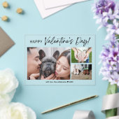 Invitations En Acrylique Collage Family Photo Brush Script Saint-Valentin (Insitu (Mariage))