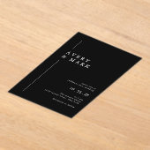 Invitations En Acrylique Collage photo moderne noir et blanc QR Code Mariag (Poser)
