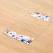 Invitations En Acrylique Collection de mariage Peach Blue (Poser)